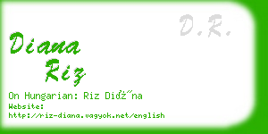 diana riz business card